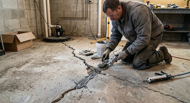 Cracked Basement Floor Repair in Orangeburg, SC