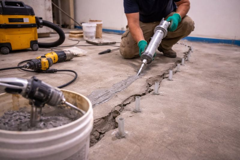 Cracked Basement Floor Repair in Orangeburg, SC