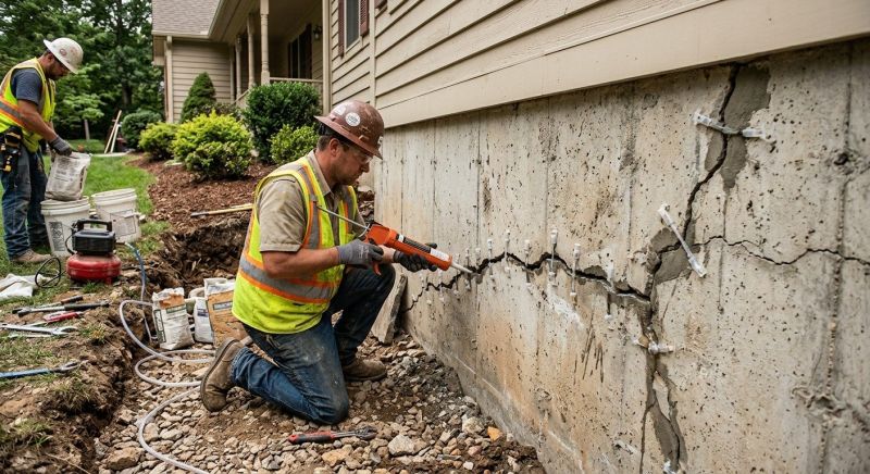 Cracked Foundation Repair in Norway, SC